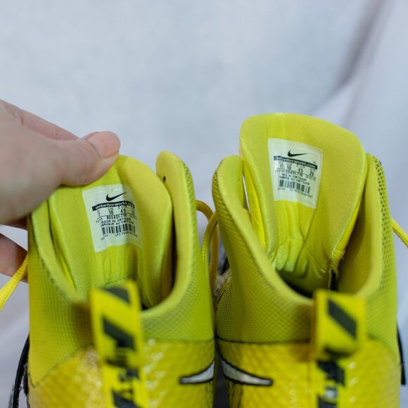 Nike Pro Men’s Lunarbeast Pro TD Football Cleats Black and Yellow Size 11 - Picture 8 of 9